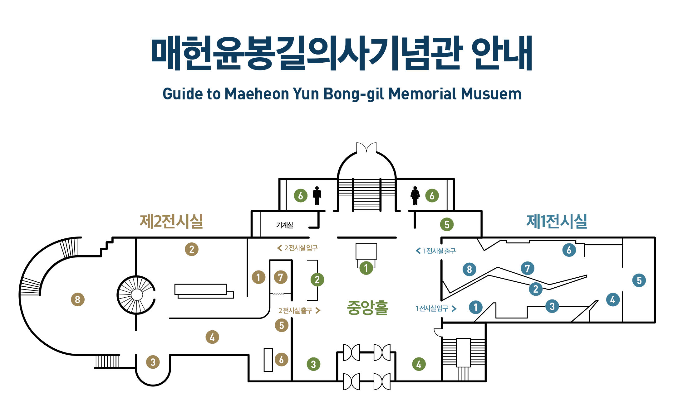 매헌기념관 전시실 평면도 조감도